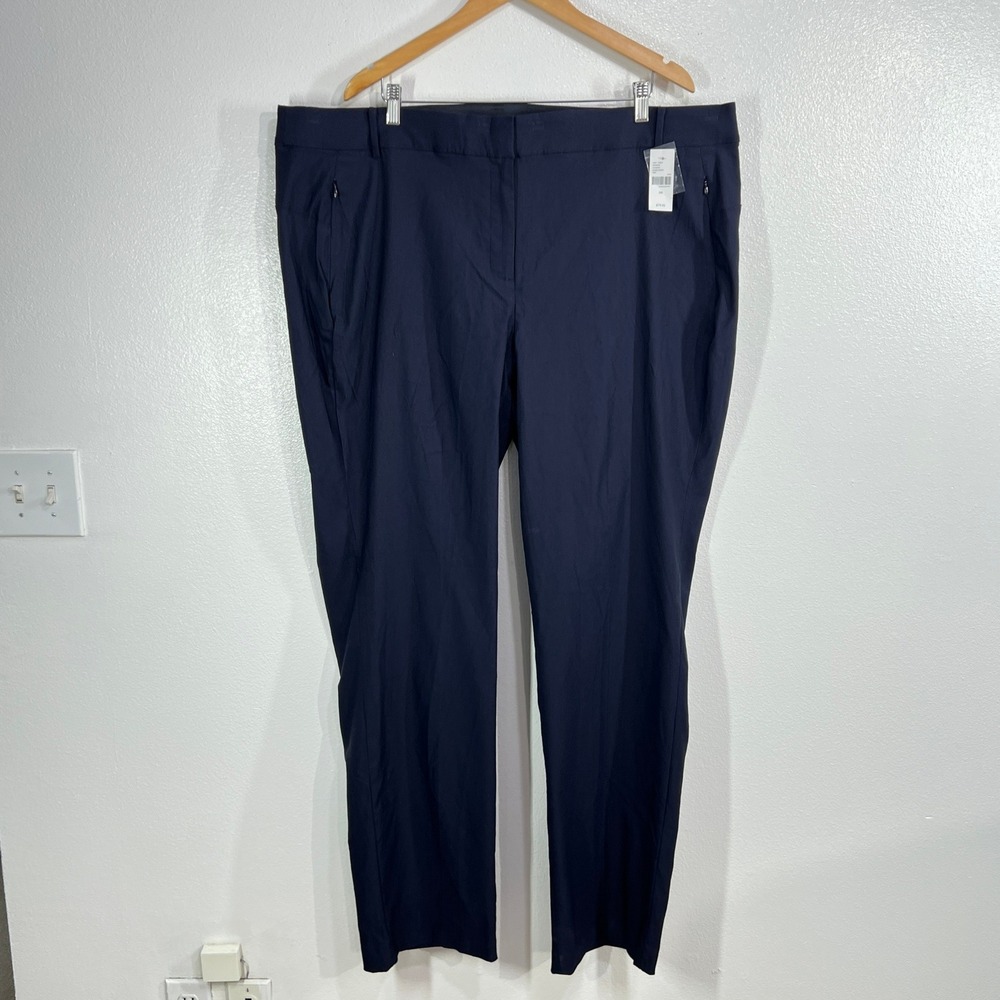 Lane Bryant 26L Navy Slim Ankle Pants NWT 4-Season Signature Fit Plus Size 26